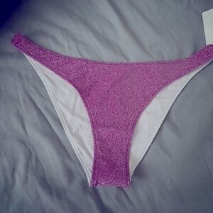 NWT never worn pink Victoria’s Secret sparkly purple medium bikini bottoms